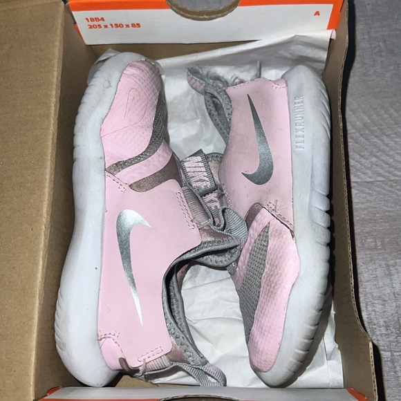 Nike Flex Runner (TD) Toddler Sneakers - Pink/Grey, Size 9C - Picture 4 of 5